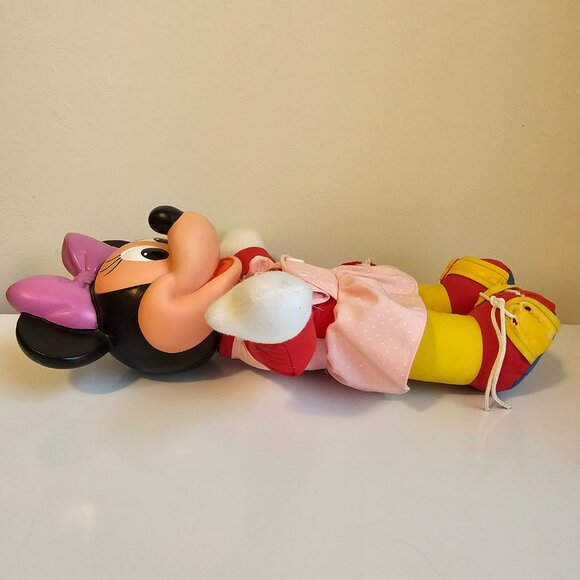 Mattel Disney Minnie Mouse Learn To Dress Rubber Face Doll Pink Vintage 14" - Picture 10 of 14